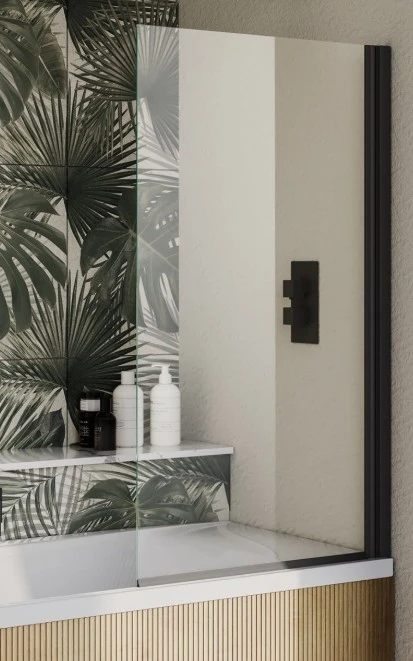 Cubico Modus Single Bathscreen Black