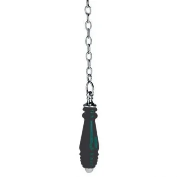 Lefroy Brooks Classic Black Ceramic Pull & Chain - Nickel product image - Image 1