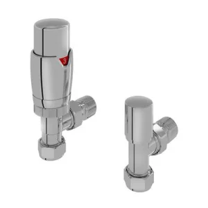 Eastbrook Angle Designer Trv With Lockshield 15mm Chrome
