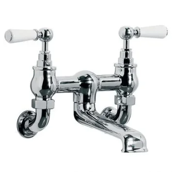 Lefroy Brooks Classic White Lever W/m Bath Filler - Chrome product image - Image 1