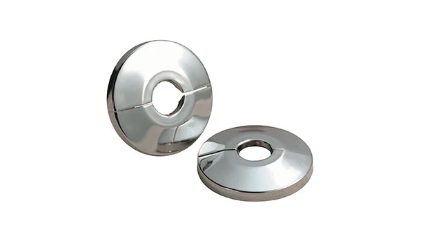 Vogue Round 15mm Internal Diameter Hinged Cover Plates Chrome