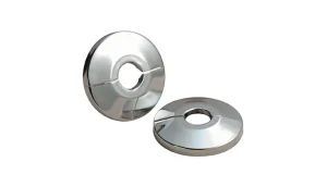 Vogue Round 15mm Internal Diameter Hinged Cover Plates Chrome