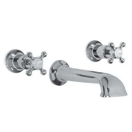 Lefroy Brooks Connaught Conc 3h Bath Filler - Chrome