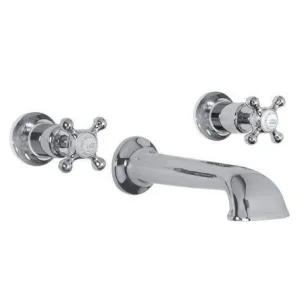 Lefroy Brooks Connaught Conc 3h Bath Filler - Chrome