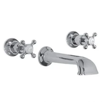 Lefroy Brooks Connaught Conc 3h Bath Filler - Chrome product image - Image 1