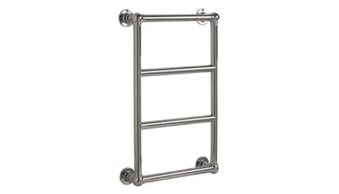 Vogue Vintage Towel Radiator Heating Only - Chrome 750X475 detail view - Image 2