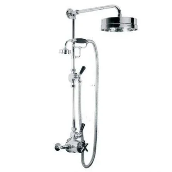 Lefroy Brooks Mackintosh Exp Dual Thermo Valve, E/c Kit & 8" Rose - Chrome product image - Image 1