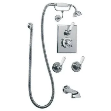 Lefroy Brooks Godolphin Conc Thermo Valve With Bath Filler & Kit - Nickel product image - Image 1