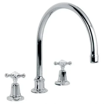Lefroy Brooks Connaught D/m 3h Kitchen Mixer - Nickel product image - Image 1