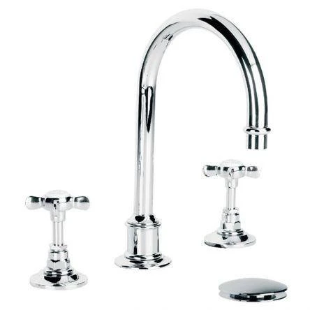 Lefroy Brooks Classic Tubular 3h Basin Mixer & Cuw - Chrome