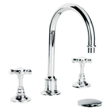Lefroy Brooks Classic Tubular 3h Basin Mixer & Cuw - Chrome product image - Image 1