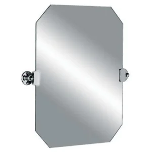 Lefroy Brooks Classic Edwardian Octagonal Tilting Mirror - Nickel