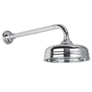 Lefroy Brooks La Chapelle 400mm Shower Arm & 8" Rose - Chrome