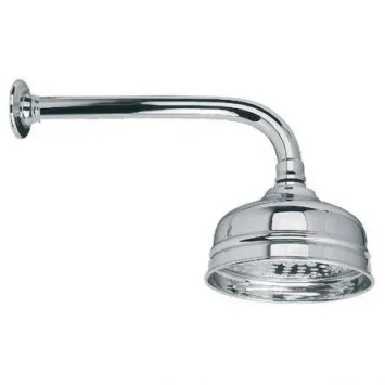 Lefroy Brooks Classic 400mm Shower Arm & 5" Rose - Antique Gold product image - Image 1