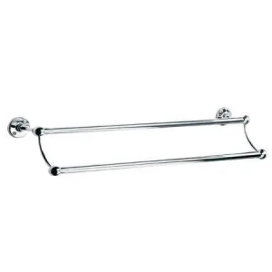 Lefroy Brooks Classic Edwardian 762mm Double Towel Rail - Antique Gold