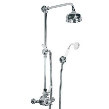 Lefroy Brooks Godolphin Exp Thermo Valve With Shower Kit & 5" Rose - Chrome