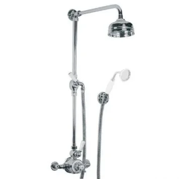 Lefroy Brooks Godolphin Exp Thermo Valve With Shower Kit & 5" Rose - Chrome product image - Image 1