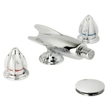 Lefroy Brooks Belle Aire Handle D/m 3h Rocket Bidet Set - Antique Gold product image - Image 1