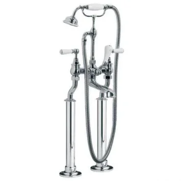 Lefroy Brooks Classic White Lever Bsm With Standpipe Sleeves - Nickel product image - Image 1