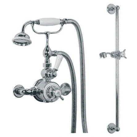 Lefroy Brooks Godolphin Exp Dual Thermo Valve With Slide Rail Kit - Chrome