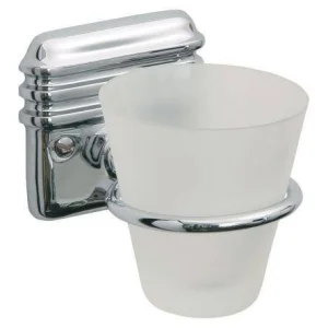 Lefroy Brooks Belle Aire W/m Glass Mug & Holder - Chrome