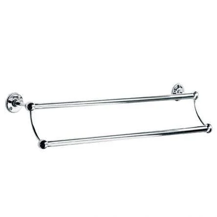 Lefroy Brooks Classic Edwardian 508mm Double Towel Rail - Nickel