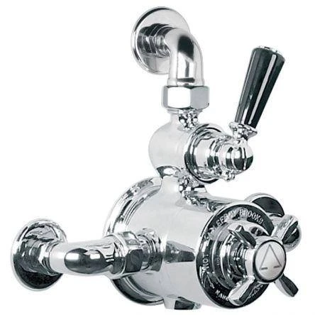 Lefroy Brooks Godolphin Black Lev Exp Thermo Valve With Top Return - Chrome