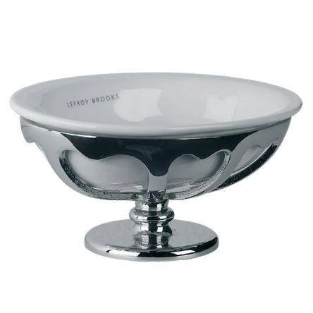 Lefroy Brooks Classic Free Standing China Soap Dish & Holder - Chrome