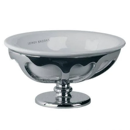 Lefroy Brooks Classic Free Standing China Soap Dish & Holder - Chrome