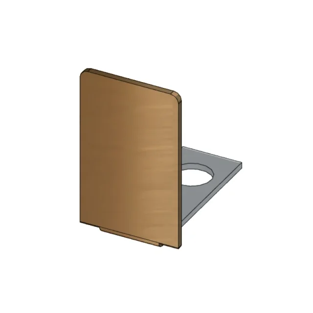 Abacus Surface Channel End Cap 10mm Brushed Bronze product image - Image 1