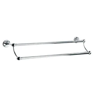 Lefroy Brooks Classic Edwardian 762mm Double Towel Rail - Chrome