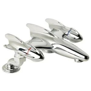 Lefroy Brooks Belle Aire Handle D/m Rocket Bath Filler - Nickel
