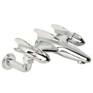 Lefroy Brooks Belle Aire Handle W/m Rocket Bath Filler - Nickel