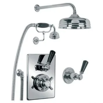 Lefroy Brooks Godolphin Black Lev Conc Valve, Kit & 8" Rose - Nickel product image - Image 1