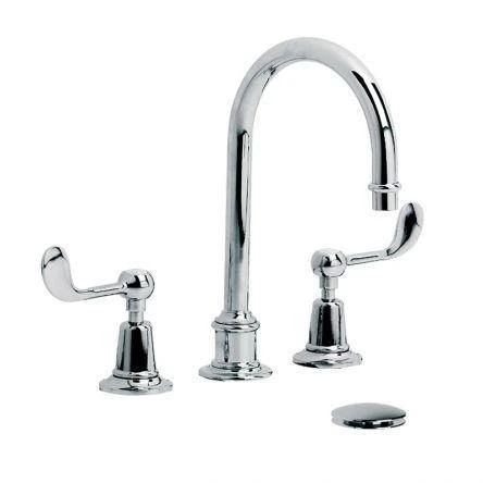 Lefroy Brooks Connaught Lever Tubular 3h Basin Mixer & Cuw - Chrome