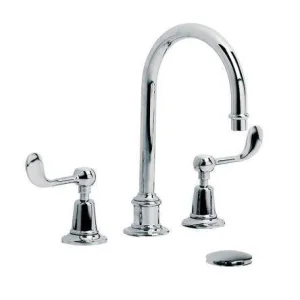 Lefroy Brooks Connaught Lever Tubular 3h Basin Mixer & Cuw - Chrome