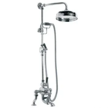 Lefroy Brooks Classic Blk Lever D/m Thermo Bsm, Riser, Kit & 8" Rose - Nickel product image - Image 1