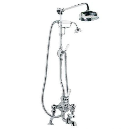 Lefroy Brooks Godolphin D/m Thermo Bsm With Riser, Kit & 8" Rose - Chrome