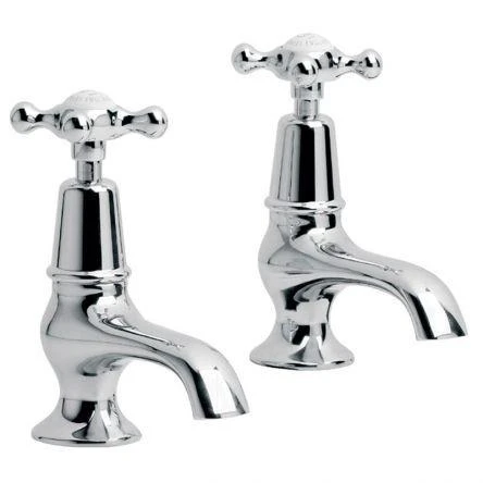 Lefroy Brooks Connaught Basin Pillar Taps - Chrome