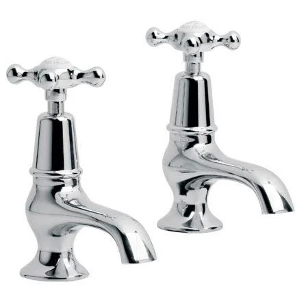 Lefroy Brooks Connaught Basin Pillar Taps - Chrome
