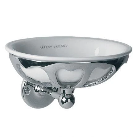 Lefroy Brooks Classic W/m Cast Soap Holder & China Dish - Chrome