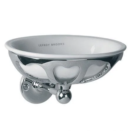 Lefroy Brooks Classic W/m Cast Soap Holder & China Dish - Chrome