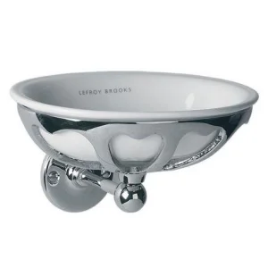 Lefroy Brooks Classic W/m Cast Soap Holder & China Dish - Chrome