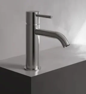 Tavistock Cohort Lever Basin Mixer With Click Waste - Stainless Steel product image - Image 1