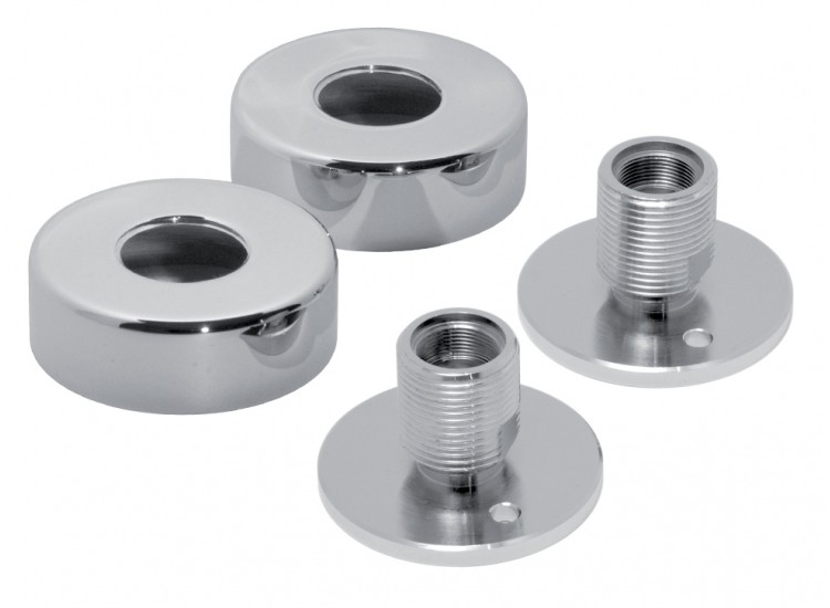 Vado Pair Of Shower Elbows With Shrouds Chrome detail view - Image 2