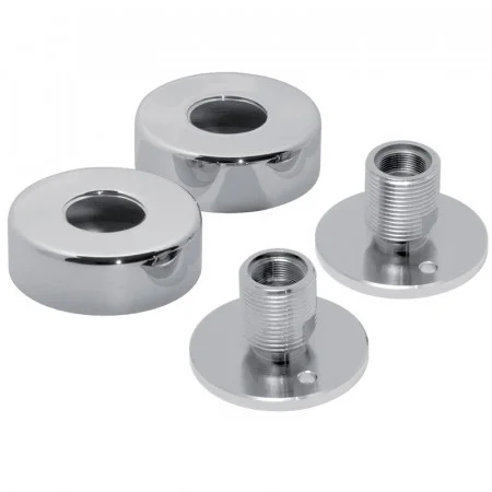 Vado Pair Of Shower Elbows With Shrouds Chrome