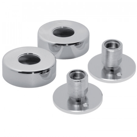 Vado Pair Of Shower Elbows With Shrouds Chrome