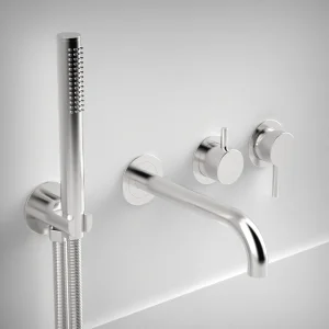 Ava Trend Thermostatic 4 Hole Wall Mounted Bath Shower Mixer 3.0 (not Compatible With Backplate) - Polished Stainless Steel