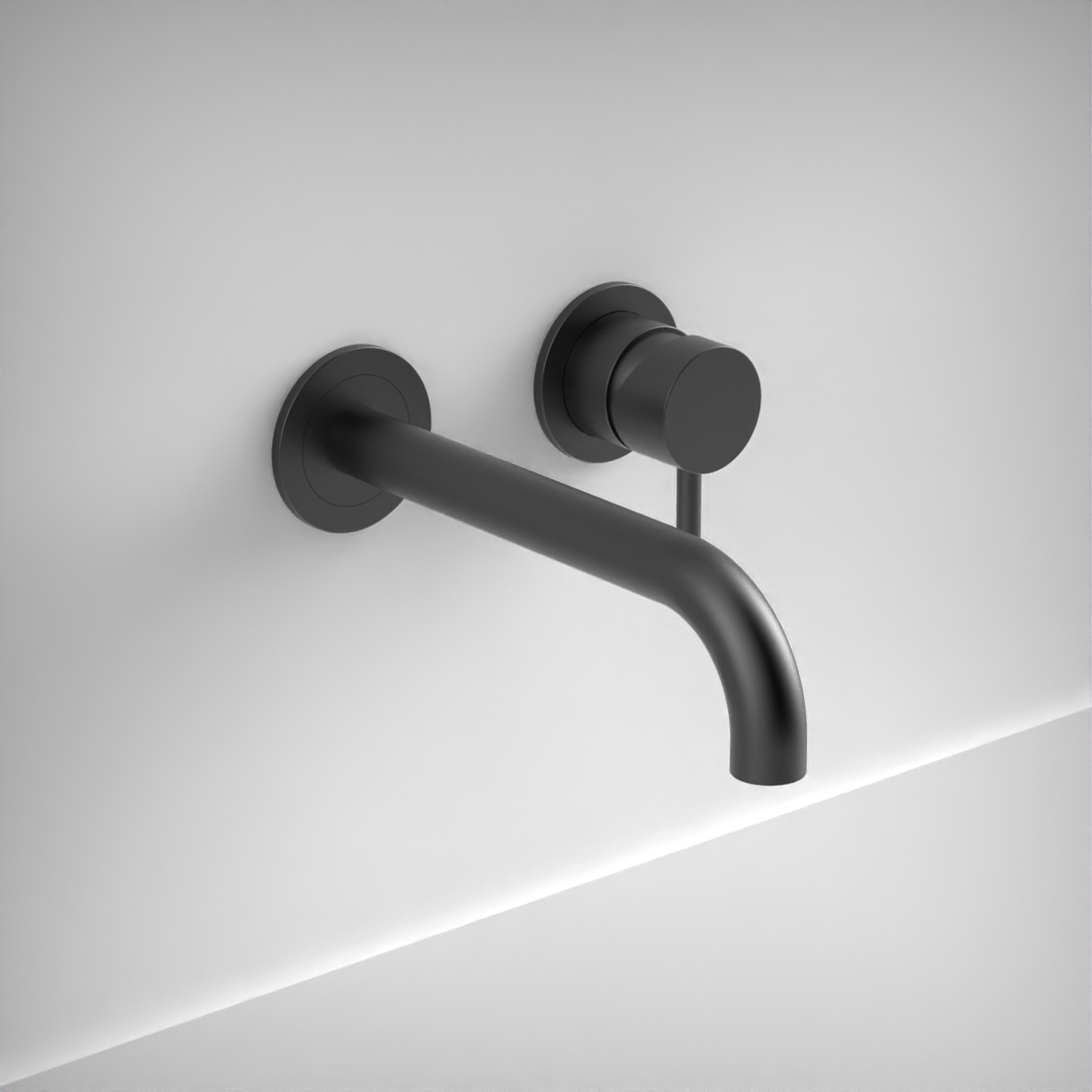 Ava Trend 2 Hole Wall Mounted Basin Mixer W/ Flanges 3.0 (not Compatible With Backplate) - Brushed Black
