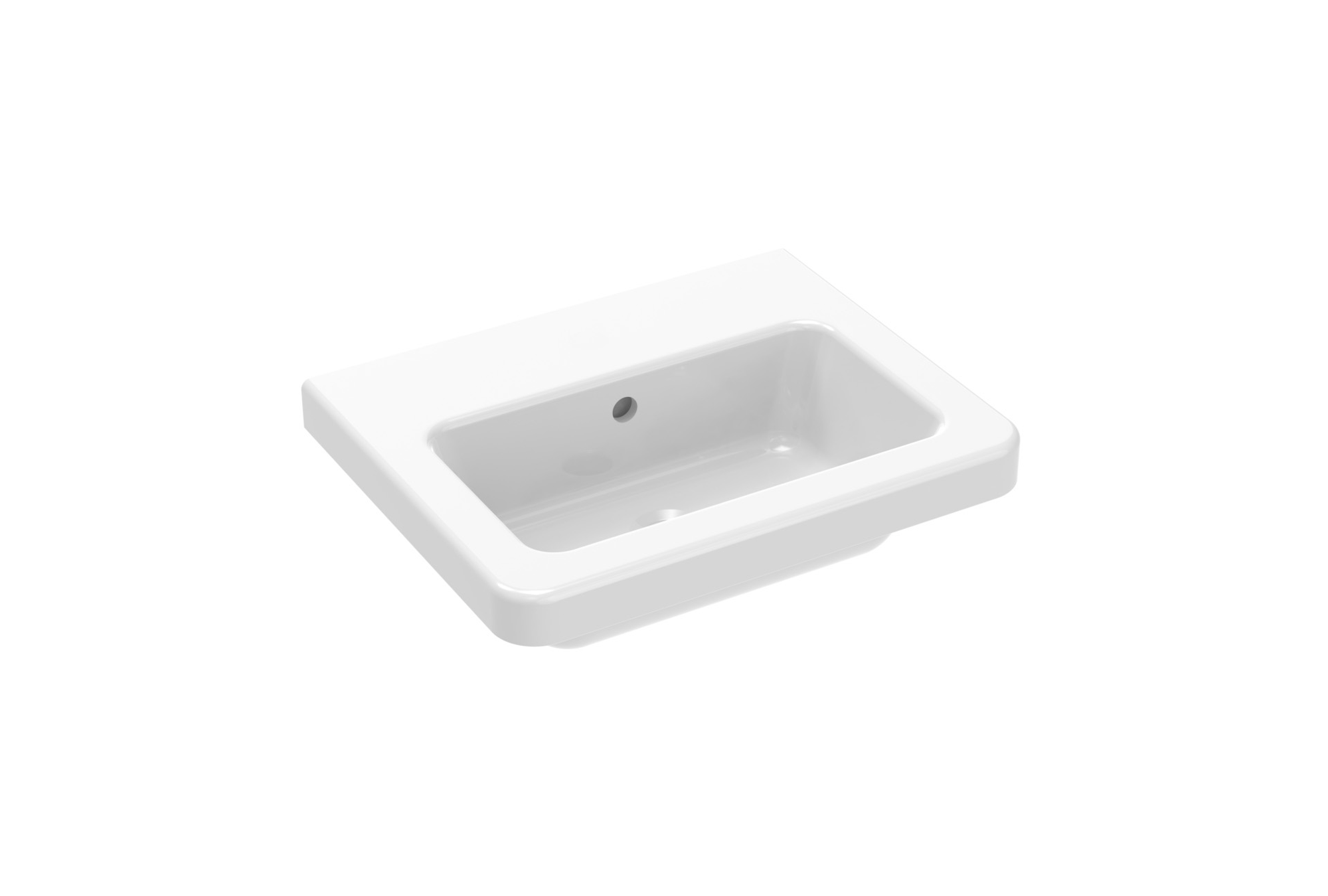 Saneux Indigo 50x40cm Washbasin 0th - European / Alpine White detail view - Image 3